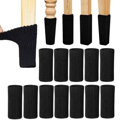 4/24Pcs Chair Legs Socks Knitted Furniture Feet Floor Protec
