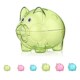 Plastic Piggy Money Clear Small Pig Bank Transparent
