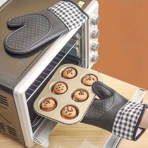 1pcs, Oven Gloves, Silicone Gloves, High Temperature Resista