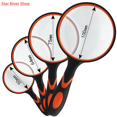 Magnifying Glass Handheld Magnifier 50/65/75/90/100mm Lens d