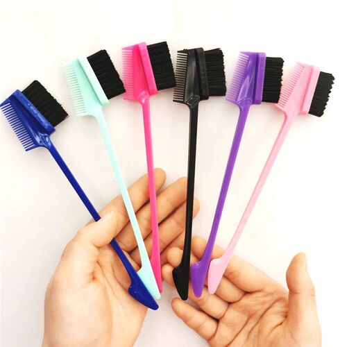 5PCS Random Color Three-sided Edge Brush Comb Multi-function