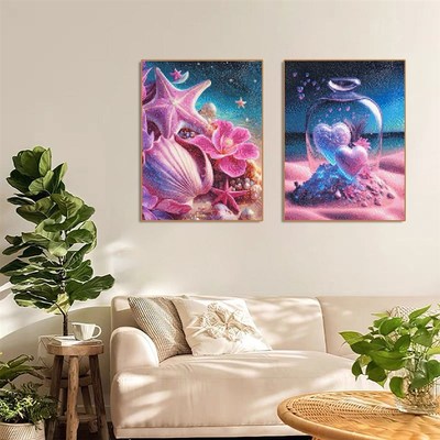DIY Diamond Painting Color Love Stone Diamond Embroidery Sea