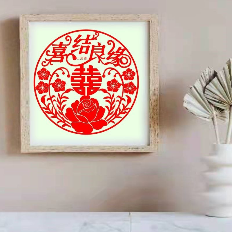 镂空雕刻窗花剪纸圆形喜字贴婚庆房间装饰面红色带背胶自粘门贴,节庆用品/礼品,喜字/剪纸/贴纸,淘宝优惠券,粉丝福利购,淘宝优惠卷