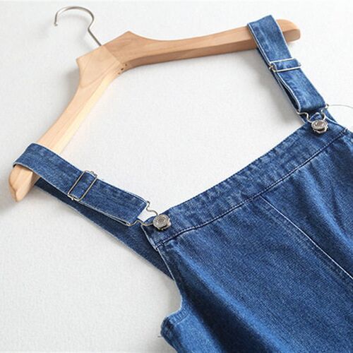 Denim back strap dress summer embroidery fashion new Europea