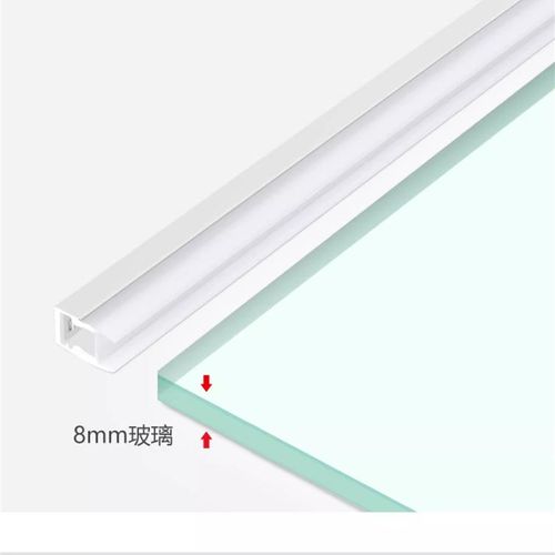 LED8毫米超白精磨边钢化玻璃层板定制酒柜书柜展示柜隔板带灯