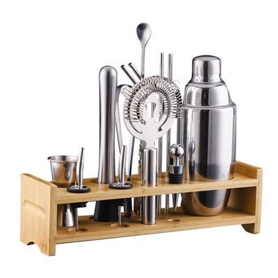 Bartender Kit 9 Piece Boston Cocktail Shaker Stainless Steel