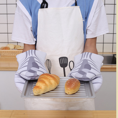 Oven Gloves Long Baking Insulation Microwave Mitts 防烫手套