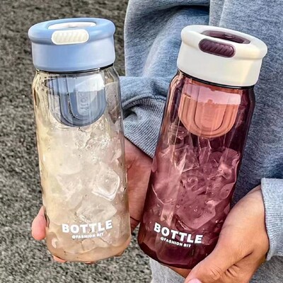 Plastic Water Bottle Cup Drink Bottles  650ml茶水分离水杯