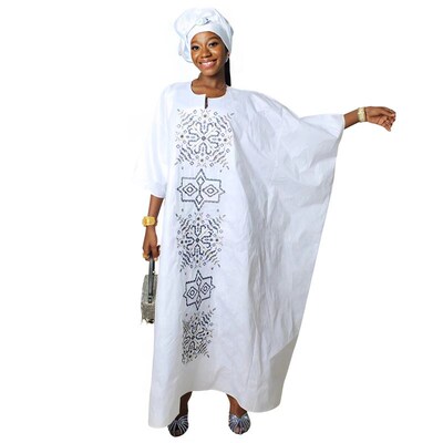 African Dresses For Women Bazin Riche Embroidery Free Style