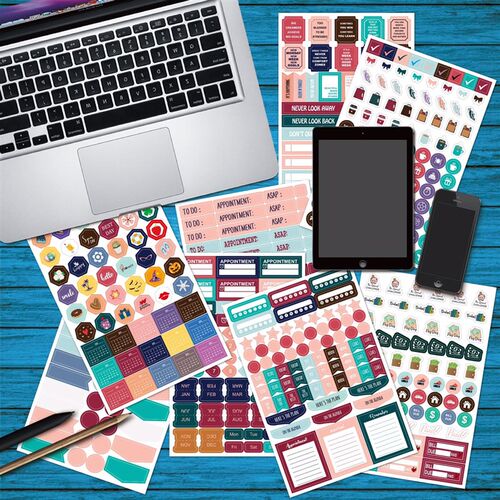 2022 Planner Stickers Business Fitness Pay Day theme plan