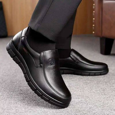 Handmade Shoes Leather Casual Shoes for Men Platform Walking