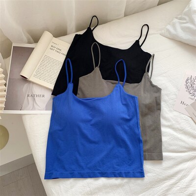 HELIAR Women Basic Tops Spaghetti Strappy Sleeveless Slim Ta