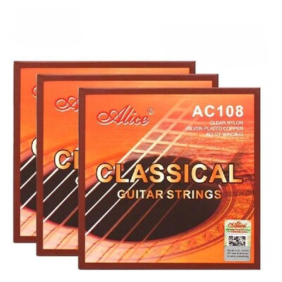 Alice AC108-N Classical Guitar Strings Nylon Silver Plated