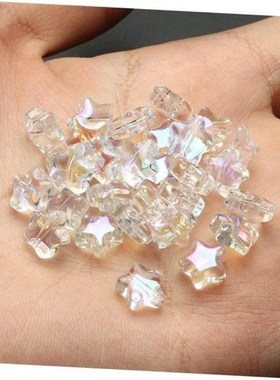 100PC/lot 8mm AB Color Star Beads Czech Glass Loose Spacer