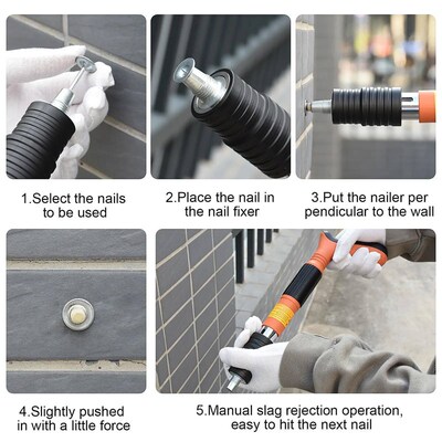 Manual Nail Gun Portable Steel Rivet Tool 5 Speed Adjustable