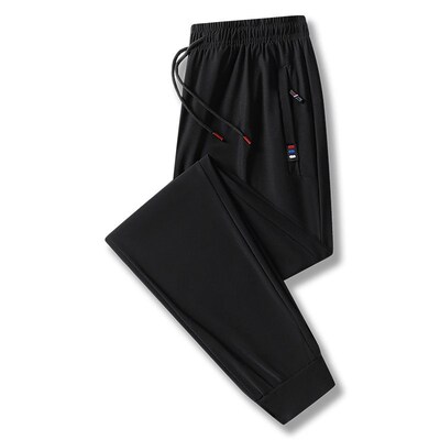 Ice Silk Casual Pants Mens Summer Thin Quick-drying Fashion