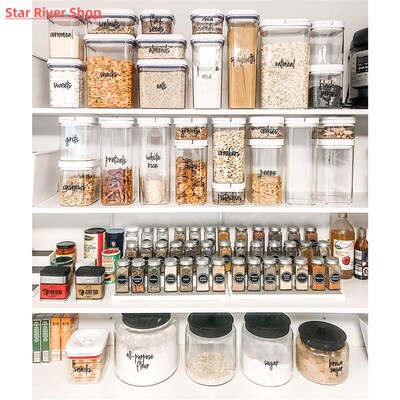 170PCS Pantry Label Printed Home Containers Jars Bottles Tag