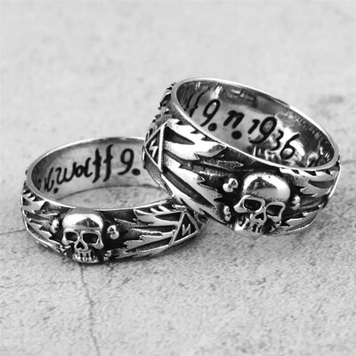 Men Rings Domineering Skull Devil Punk Gothic HipHop Simple