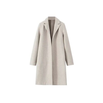 Willshela Women Fashion Solid Open Stitch Long Trench Coats