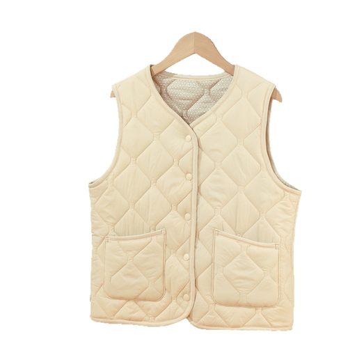 女士冬季保暖羽绒棉马甲女外穿