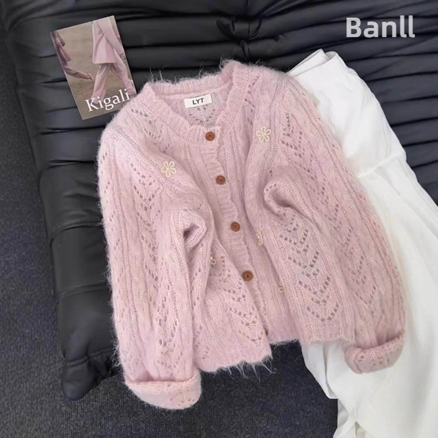 韩系圆领镂空花边针织开衫女早春秋2025新款时尚百搭减龄毛衣外套,女装/女士精品,毛针织衫,淘宝优惠券,粉丝福利购,淘宝优惠卷