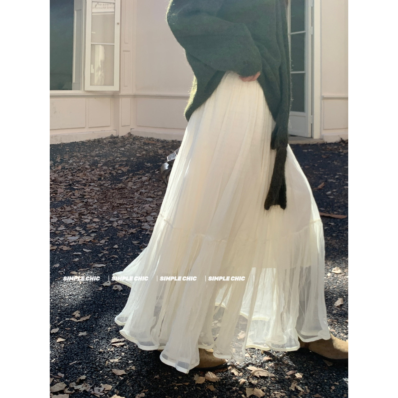 实拍  绿色复古软糯毛衣披肩两件套飘逸气质半身裙长裙,女装/女士精品,时尚套装,淘宝优惠券,粉丝福利购,淘宝优惠卷