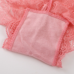 痕交叉性感蕾丝低腰内裤 女轻薄透明棉裆结女士裤