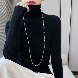 堆堆领打底衫 高领紧身内搭毛衣 女洋气软糯线衣2025秋冬套头针织衫