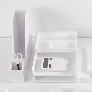 赞扬面料整理文件架A4纸收纳多层塑资料筐桌1035办公文具座套装