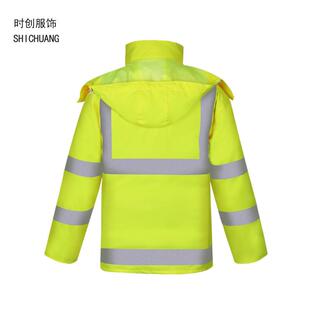 装 户外交通执勤勤行骑反光雨衣 雨套裤 165交通执荧光黄分体式
