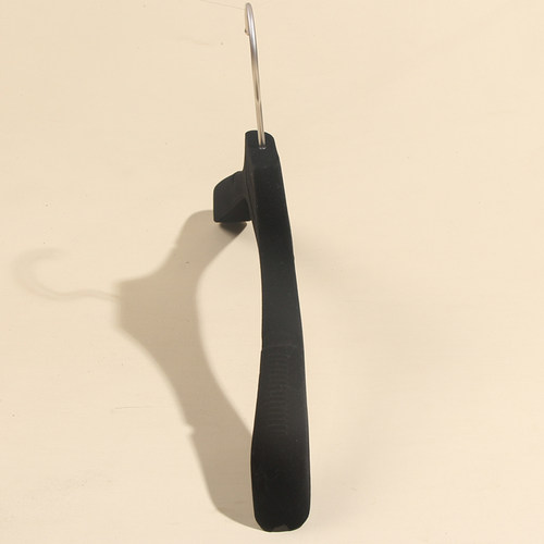 挂婚纱 礼服 加厚衣架黑色植绒防滑衣架丝绒黑色衣架衣柜塑料衣架