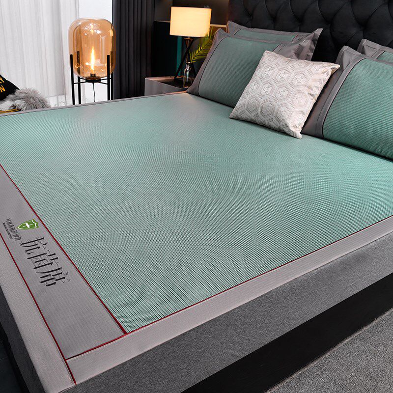 夏季提花冰丝席三件凉席冰藤席可水洗空调软席子宿舍家用单人,床上用品,冰丝席,淘宝优惠券,粉丝福利购,淘宝优惠卷