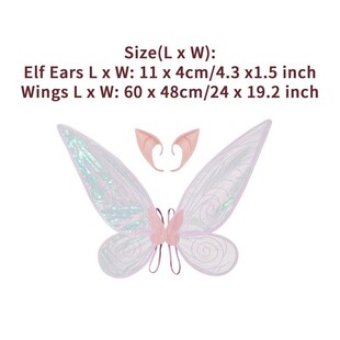 Fairy Wings Elf Angel Butterfly Shape Wings for Halloween Co