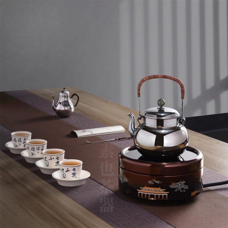 晋芳电陶炉煮茶炉家用大功率10瓦铁壶银壶玻璃煮茶器电热烧水炉