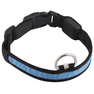 Nylon LED Dog Night Safety Pet Collar Flashing Light Up Pend