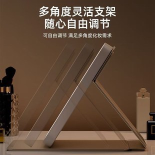 led makeup mirror with light folding desktop portable small