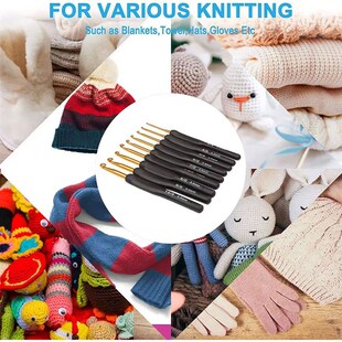 2.0-6.0mm Crochet Hook Set Ergonomic Soft Grips Knitting Hoo