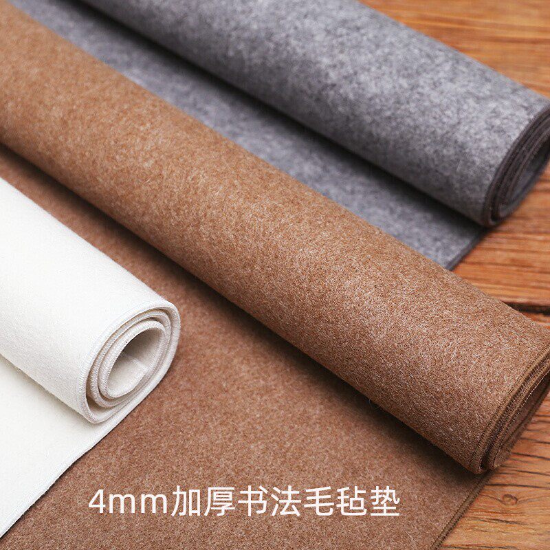 赵北新款 4mm加厚书法毛毡垫 精制书画毯平整锁边定做书画毡子垫