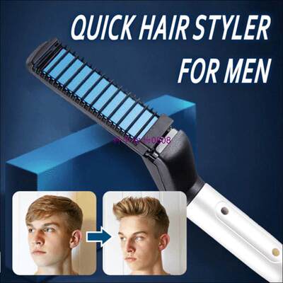 Multifunctional Hair Comb Curling Iron Hair Volumize Flatten