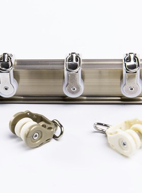 窗帘轨道滑轮顶装侧装弯轨飘窗铝合金轨道lu型滑道静音直轨滑轨