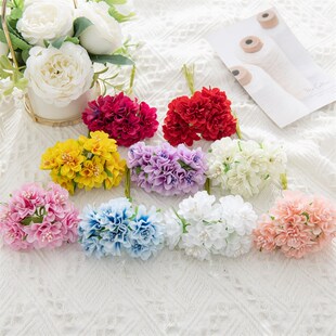 18PCS Artificial Flowers Bouquet Stamen Wedding Party Christ