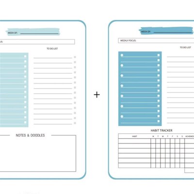 A5 Agenda Planner Notebook Diary Weekly Planner Goal Habit S