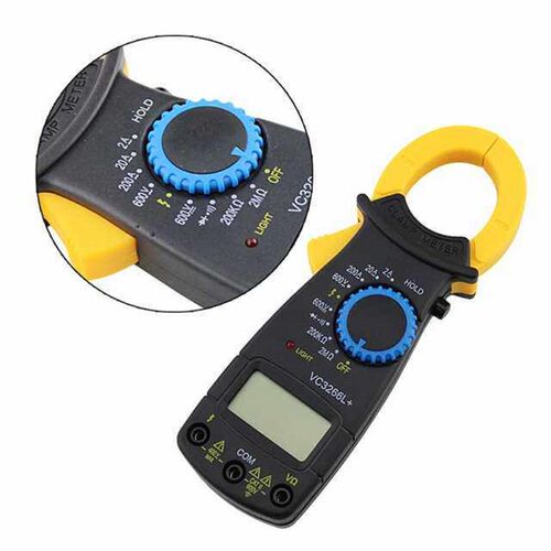 LCD Digital Clamp Multimeter AC DC Volt Voltage Amp Ohm Elec