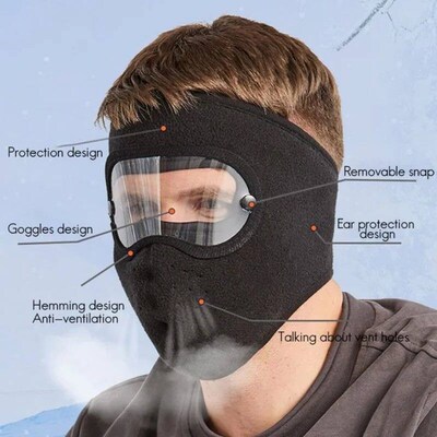 Windproof Anti Dust Full Face Mask Cycling Ski Breathable Ma