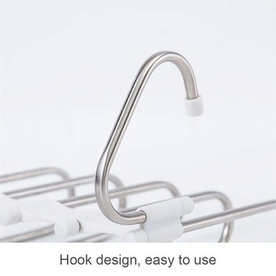 Stainless Steel Retractable Trouser Rack Folding Multi-funct