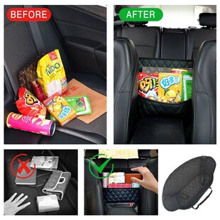 Car Seat Middle Hanger Storage Bag Leather Large Capacity Ha