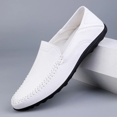 Luxury Leather Men Shoes Casual 2024 Italian Soft Men Loafer