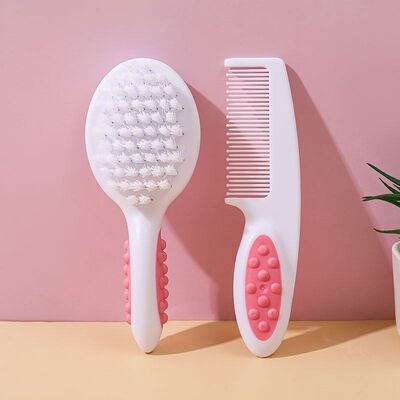 Baby DualColor Nylon Comb Brush Set Bath Shower Soft Wash Br