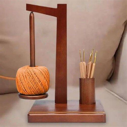 Yarn Ball Holder Yarn Spinner For Crocheting Wooden Yarn