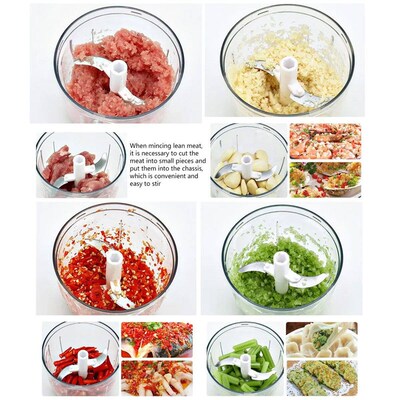 520ml Manual Meat Mincer Garlic Chopper Hand Pull String Gar